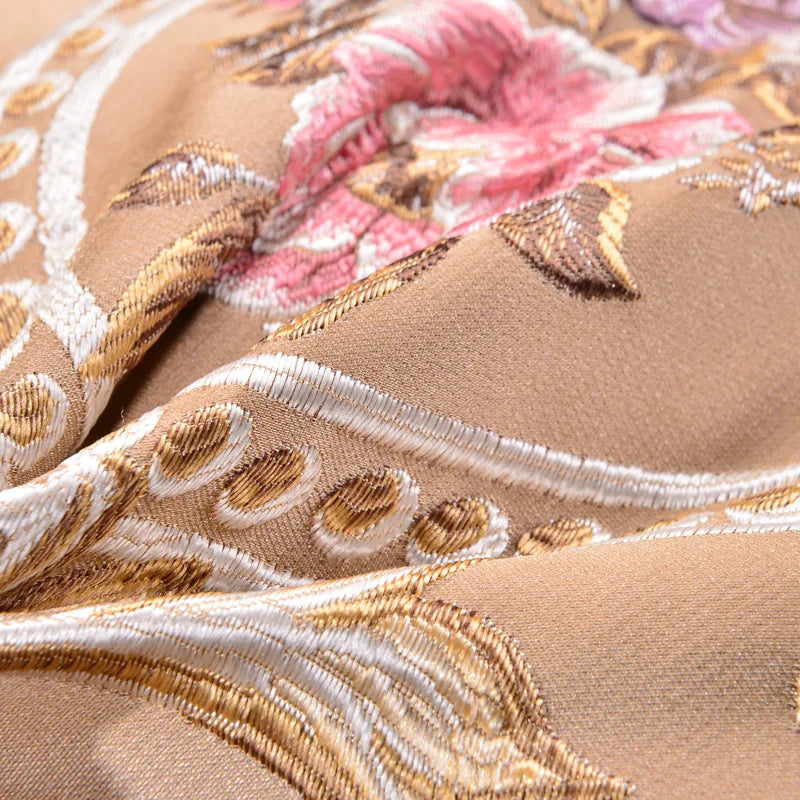 Housse de Coussin Jacquard Fleurie – Style Classique Chic | Déco Luxe pour Canapé & Fauteuil