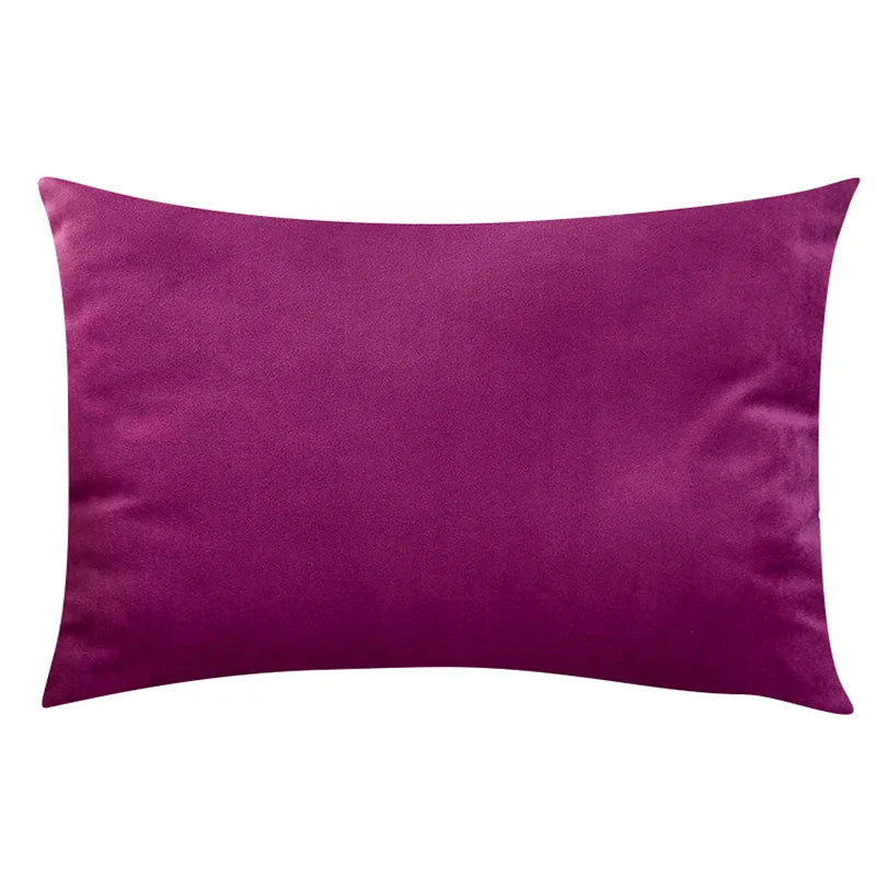 Housse de Coussin Carrée en Velours 30x50cm - Plusieurs Coloris