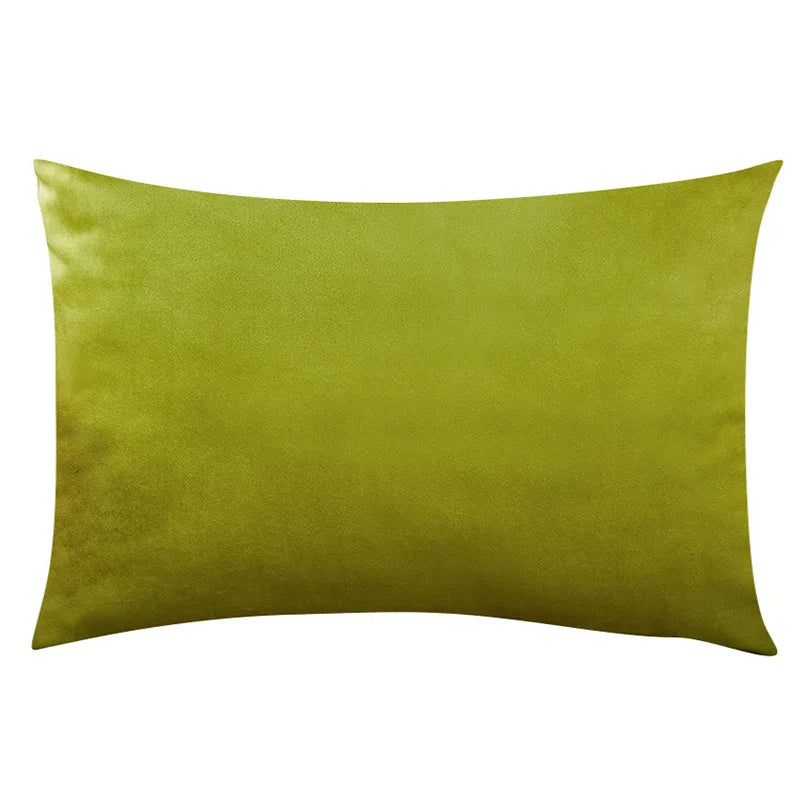 Housse de Coussin Carrée en Velours 30x50cm - Plusieurs Coloris