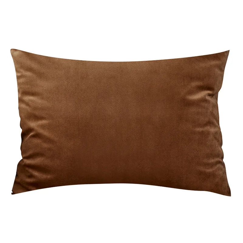 Housse de Coussin Carrée en Velours 30x50cm - Plusieurs Coloris