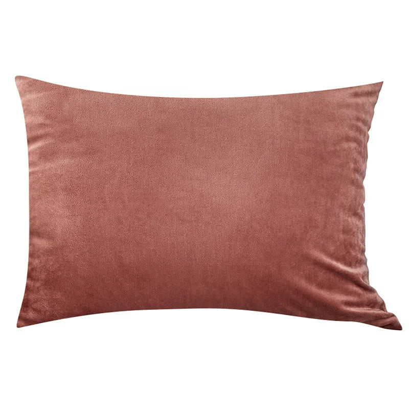 Housse de Coussin Carrée en Velours 30x50cm - Plusieurs Coloris