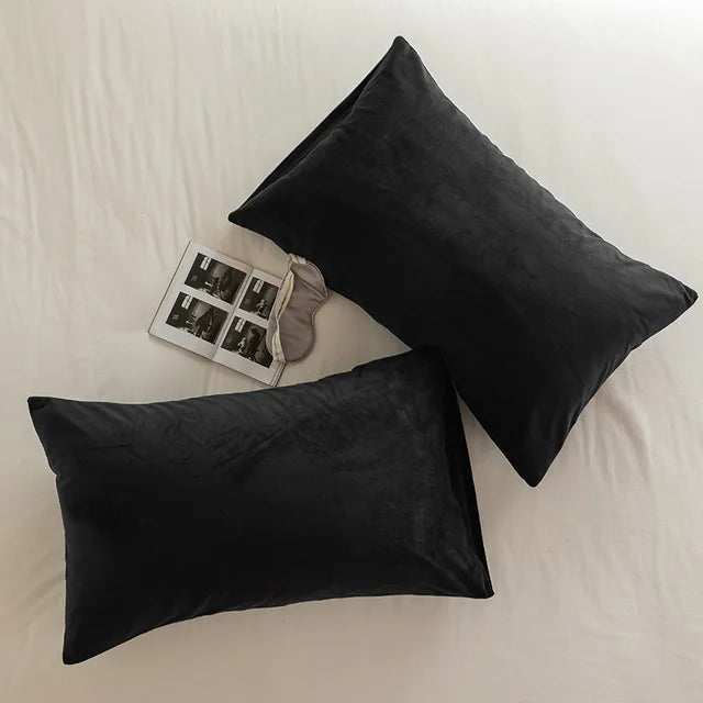 Housse de Coussin Carrée en Velours 30x50cm - Plusieurs Coloris