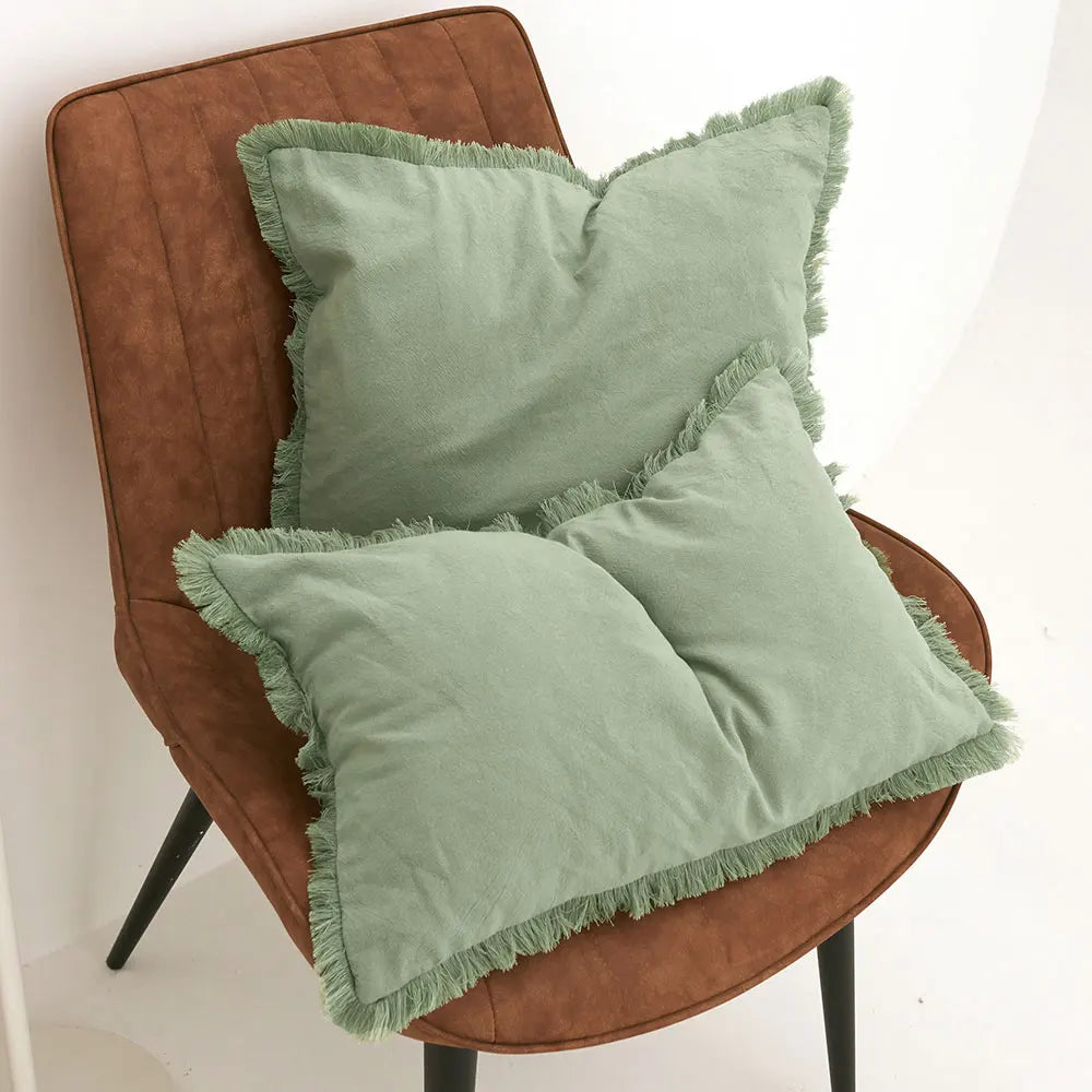 Housse de Coussin à Franges – Style Bohème Chic | Plusieurs Tailles et Couleurs