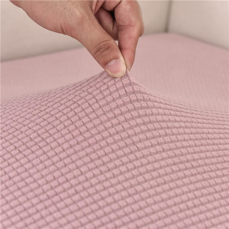 Housse Assise de Canapé d'Angle Jacquard Rose