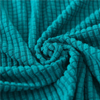 Thumbnail for Housse Assise de Canapé d'Angle Jacquard Bleu Canard