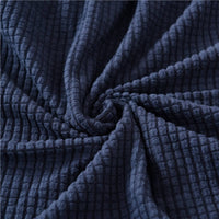 Thumbnail for Housse Assise de Canapé d'Angle Jacquard Bleu Marine