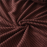 Thumbnail for Housse Assise de Canapé d'Angle Jacquard Marron Foncé