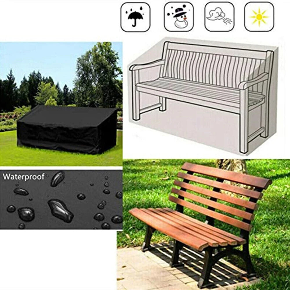 Housse imperméable en polyester pour mobilier de jardin, disponible en plusieurs tailles pour une compatibilité parfaite.