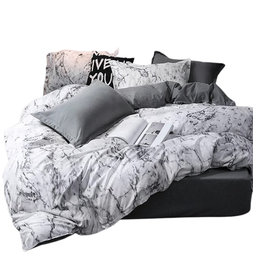 housse de couette marbre blanc 200x200.