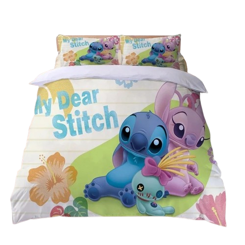 housse de couette stitch angel et poupée