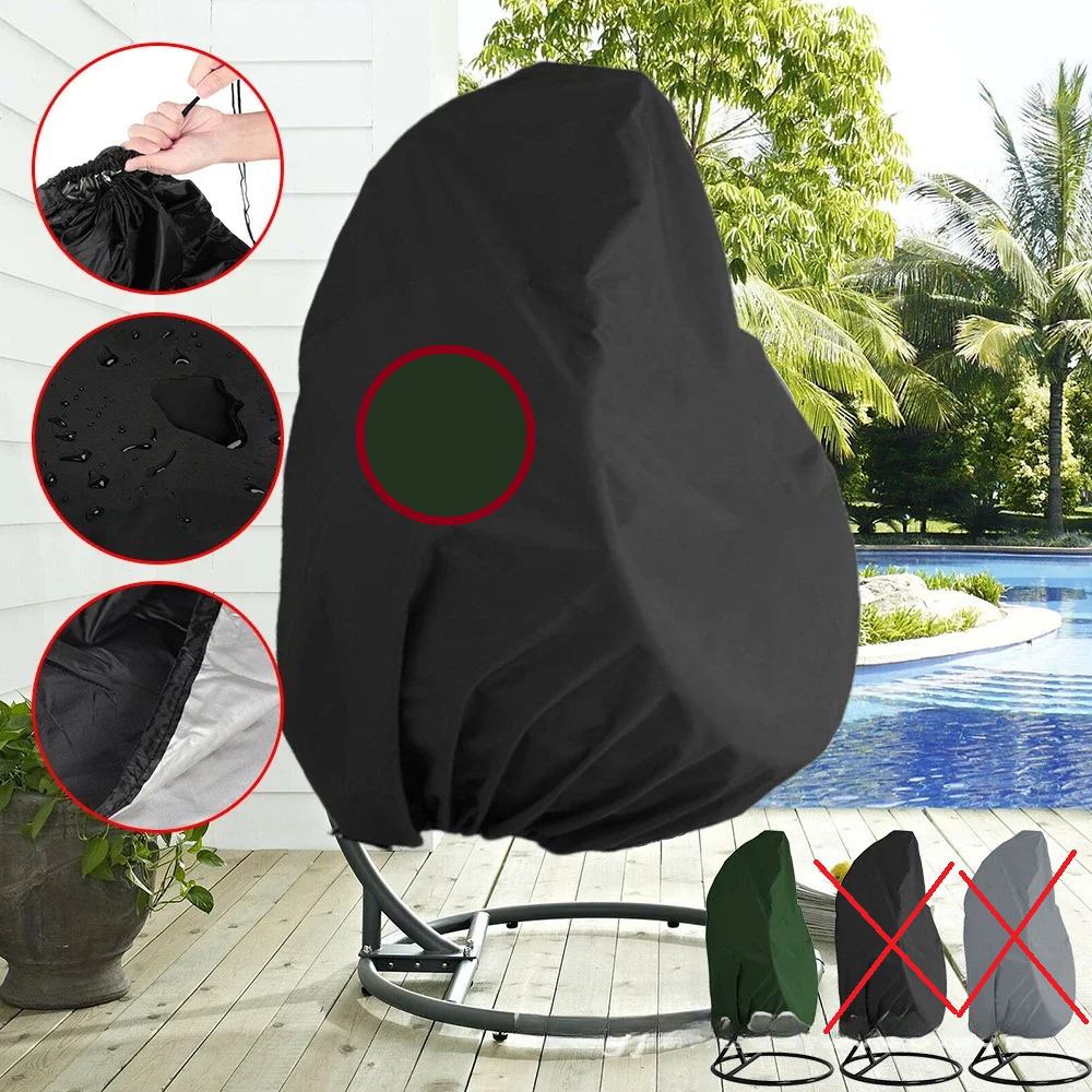 housse imperméable de fauteuil suspendu verte